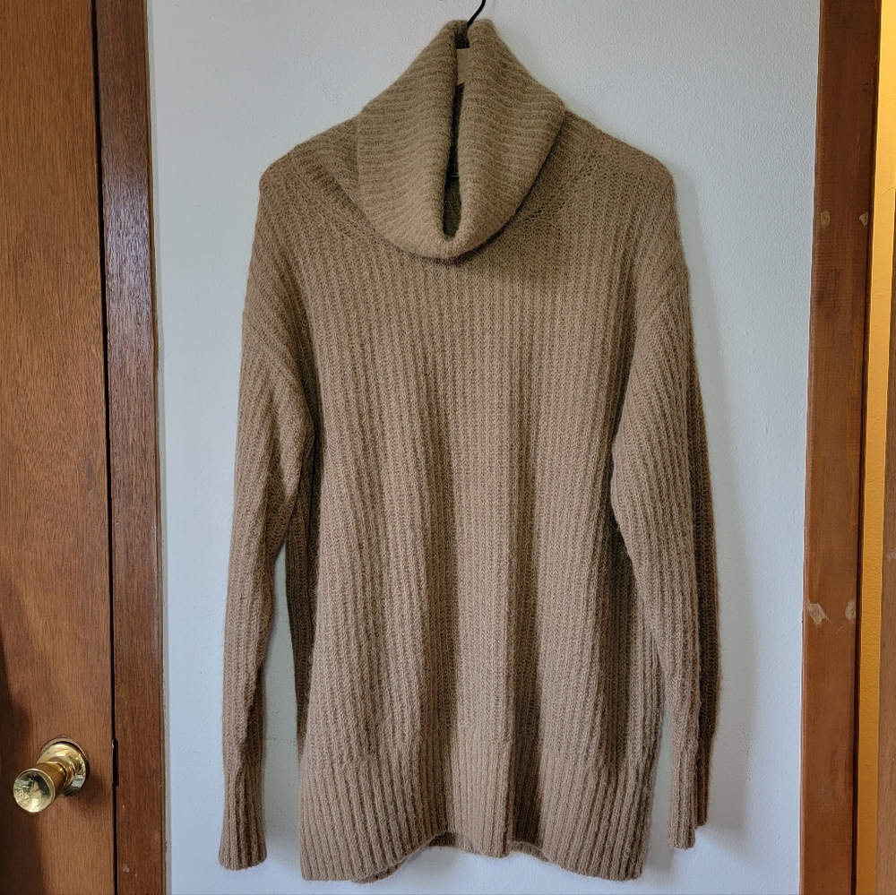 Everlane The Alpaca Oversized Ribbed Turtleneck Sweater Womens Size M